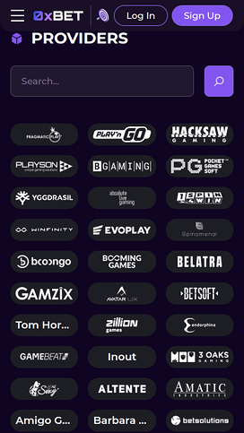 0XBet Casino Mobile Game Developers