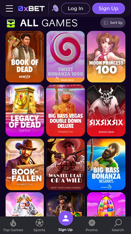 0XBet Casino Mobile Games