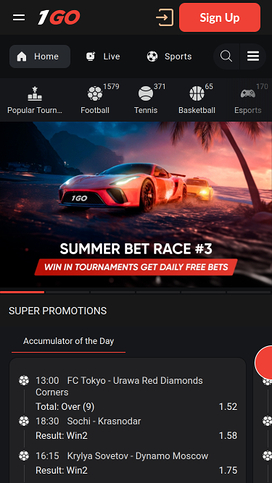 Deportes móviles de 1GO Casino