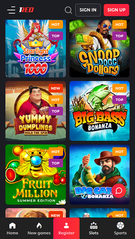 1red Casino Mobile Games
