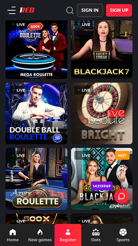 1red Casino Mobile Live Dealer