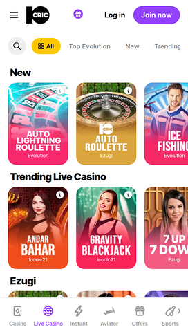 10cric Casino Mobile Live Dealer