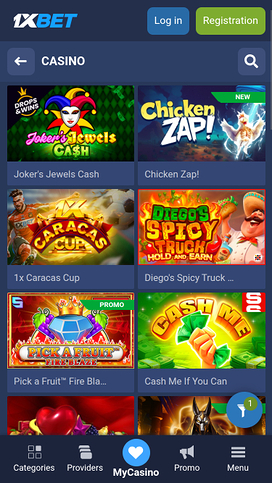 1xBet Casino Mobile Games