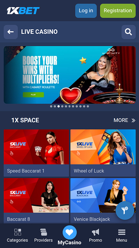 1xBet Casino Mobile Live Dealer