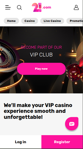 21.com Casino Mobile VIP Program