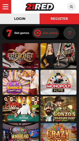 21.red Casino Mobile Live Dealer