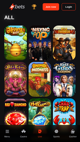 21betscasino.com Mobile Games