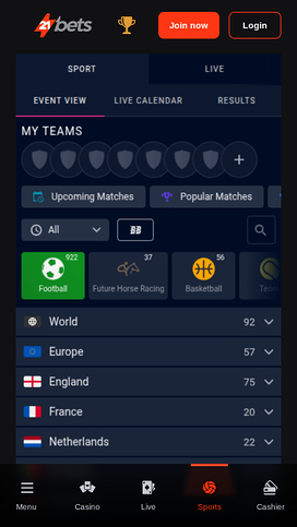 21betscasino.com Mobile Sports