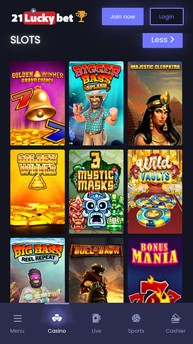 21LuckyBet Casino Mobile Games