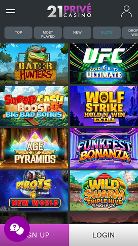 21 Prive Casino Mobile Games