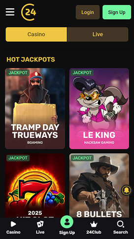 24Casino Mobile Jackpot