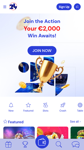 24Casino.bet Mobile Homepage