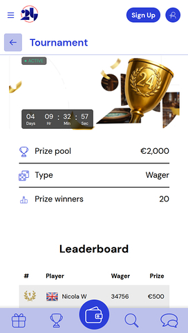 24Casino.bet Mobile Tournament