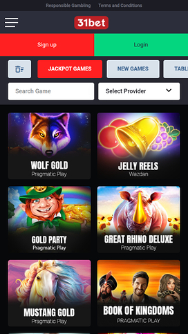 31Bet Casino Mobile Jackpot