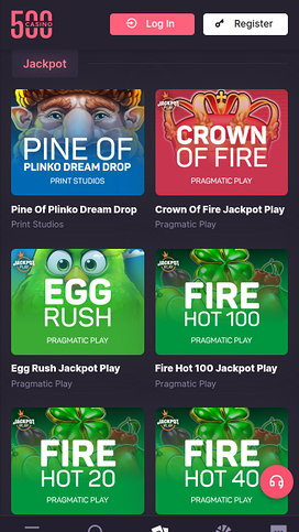 500 Casino Mobile Jackpot