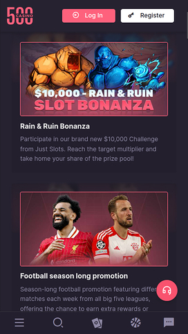 500 Casino Mobile Promotions