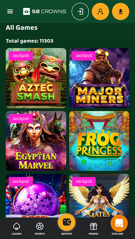 50Crowns Casino Mobile Games