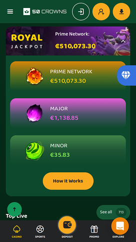 50Crowns Casino Mobile Jackpot