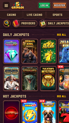 5Gringos Casino Mobile Jackpot