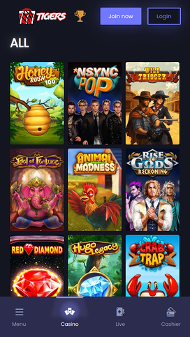 777Tigers Casino Mobile Games