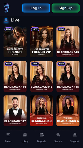 7Bit Casino Mobile Live Dealer