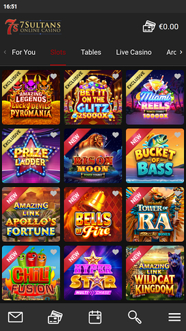 7 Sultans Casino Mobile Games