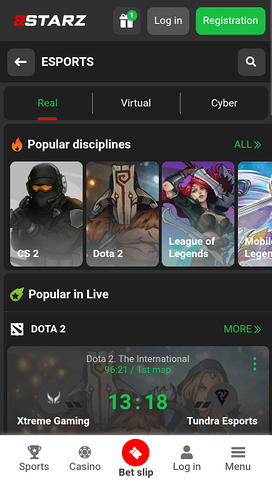Esports móviles del casino 888STARZ