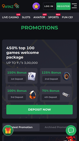 9Winz Casino Mobile Promotions