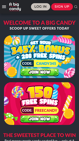 A Big Candy Casino Mobile Promotions