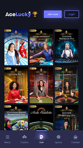 Ace Lucky Casino Mobile Live Dealer