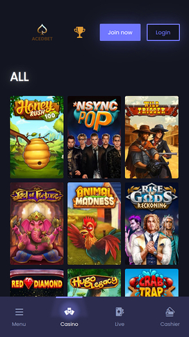 Aced Bet Casino Mobile Games