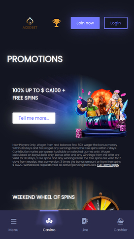 Aced Bet Casino Mobile Promotions