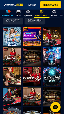 AdmiralBet Casino Mobile Live Dealer