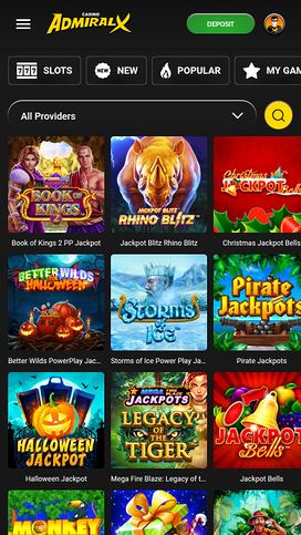 Admiral X Casino Jackpot Mobile