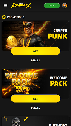 Admiral X Casino Promotions Mobile