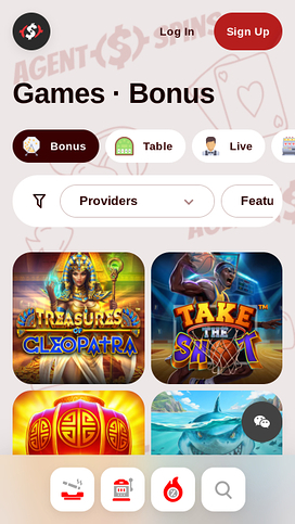 Agent Spins Casino Mobile Bonus Games