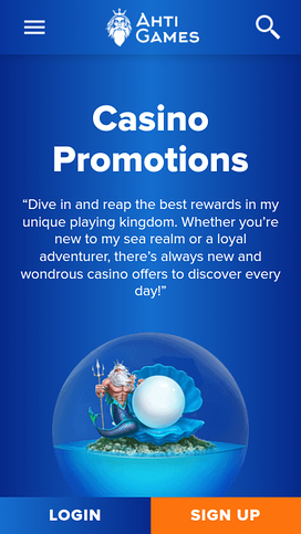 Ahti Games Casino Mobile Promotions