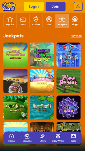 Aladdin Slots Casino Mobile Jackpot