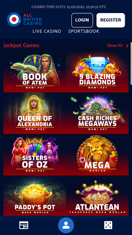 All British Casino Mobile Jackpot