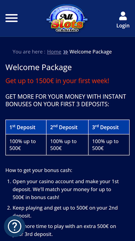 All Slots Casino Mobile Promotions