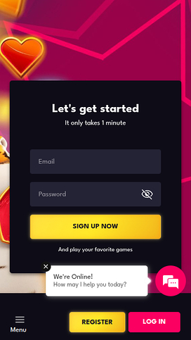 AllStarz Casino Mobile Homepage