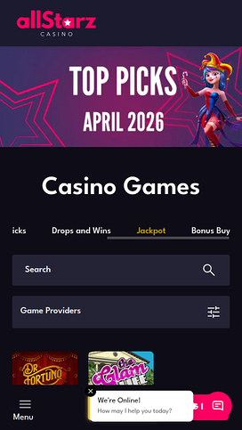 AllStarz Casino Mobile Jackpot