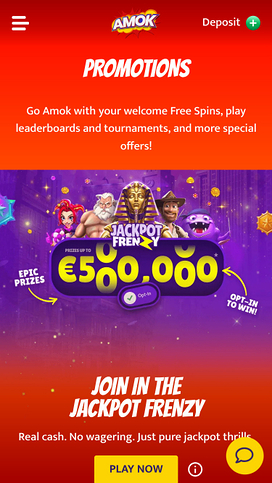 Amok Casino Promotions Mobile