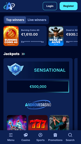 Andromedasino Casino Mobile Jackpot
