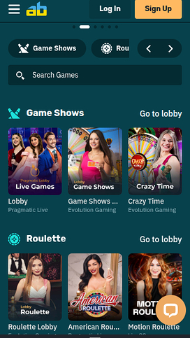 Arcanebet Casino Mobile Live Dealer