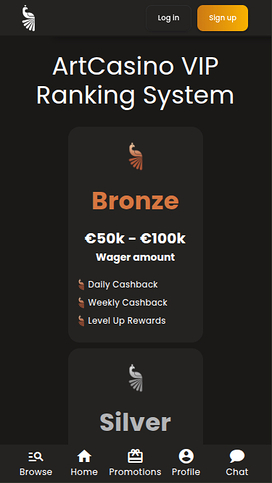 Programa VIP móvil de Art Casino