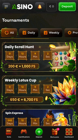 Asino Casino Mobile Tournaments