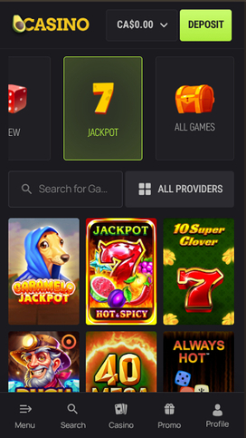 Avocasino Mobile Jackpot