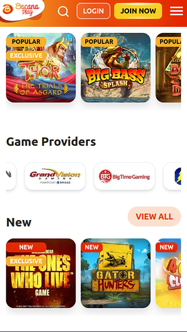 Bacana Play Casino Mobile Game Developers