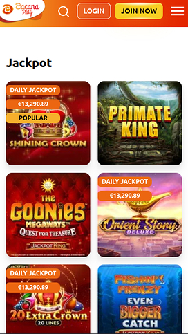 Bacana Play Casino Mobile Jackpot